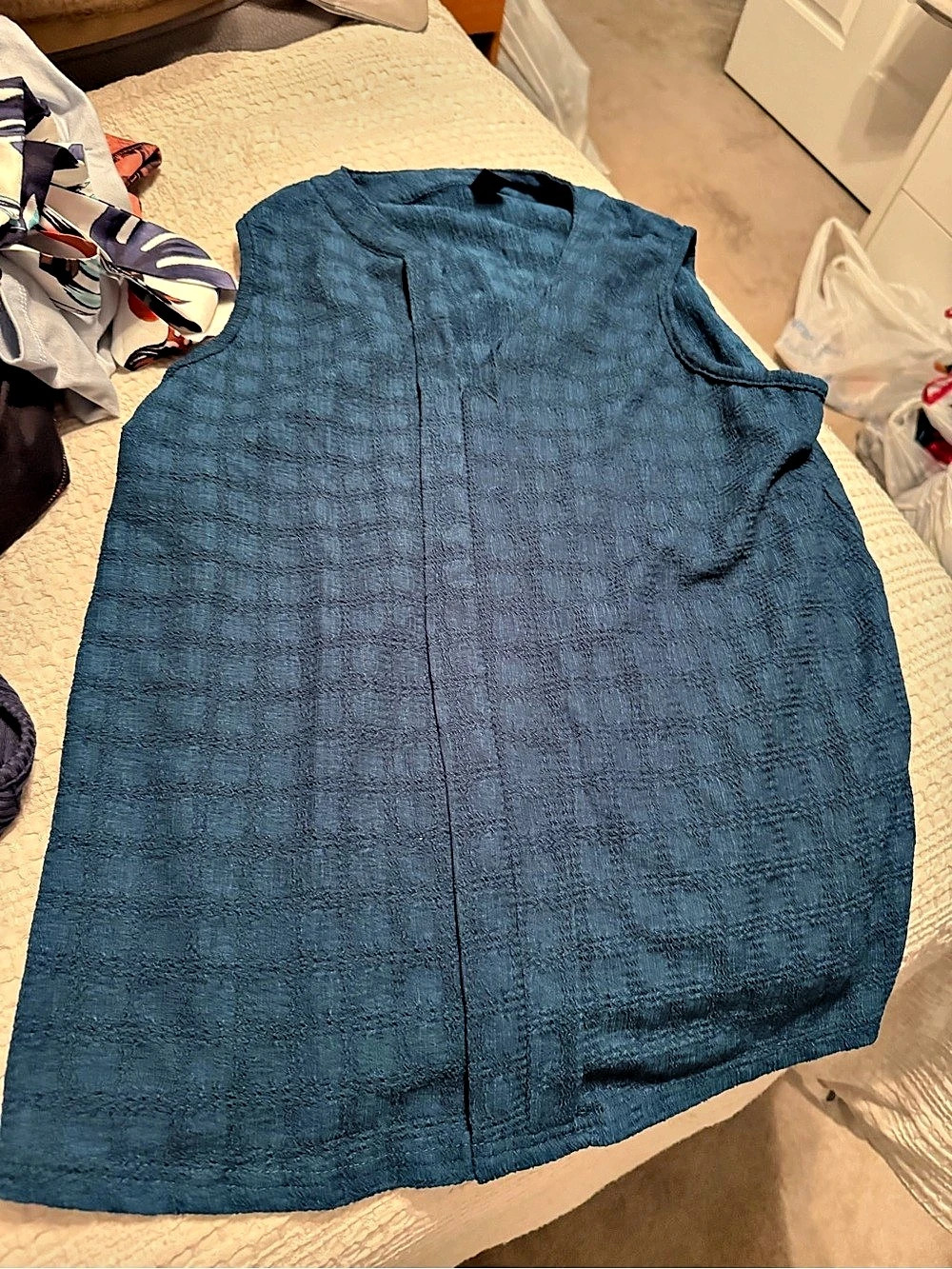 Blue Sleeveless Top